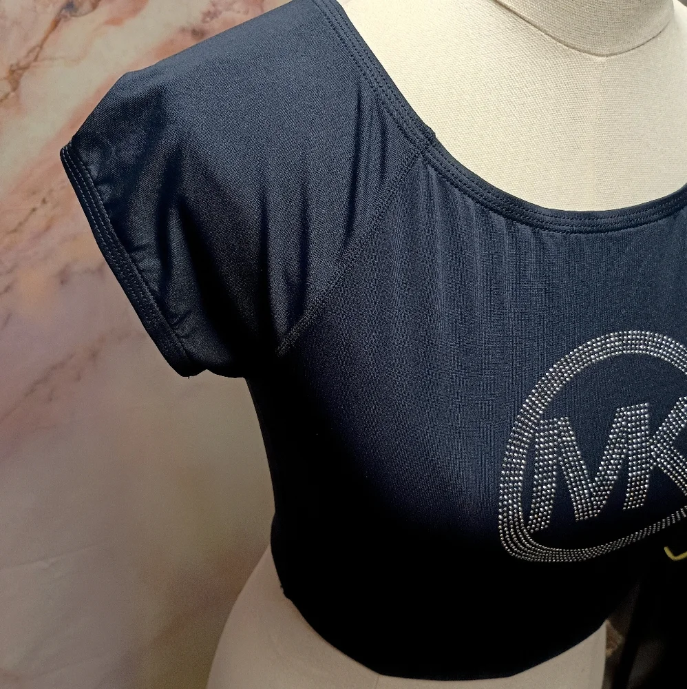 Michael Kors Navy‎ Rashguard Swim Top